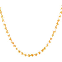 Fashion Frill Plushy Heart Design Gold Plated Gold Chain For Women