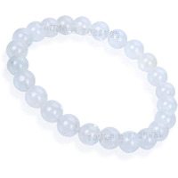 Young & Forever Gift Certified Reiki Crystal Semi Precious Gemstone Moonstone Bracelet for New Beginnings Healing Stone Stretch Bracelet for Men and Women