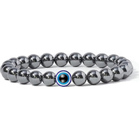 Young & Forever Evil Eye Original Nazariya Hematite Bead Hand Bracelets Beads Women Bracelet for Men Nazar Accessories Woman Girls