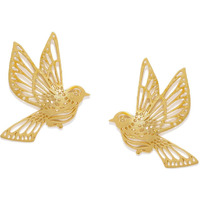 Zaveri Pearls Gold Tone Sparrow Design Stud Earring For Women- ZPFK8135