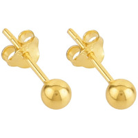 Abhooshan 925 Sterling Silver & Gold Plated Piercing Ball Stud Earrings For Helix Cartilage Tragus Ear Lobe Multi Piercing | With Certificate of Authenticity (14K Gold Plated Sterling Silver, 5mm)