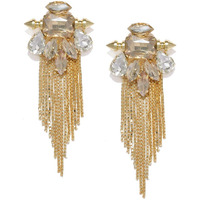 ZAVERI PEARLS Gold Metal Base Metal Crystal Shine Dangle Earring For Women-ZPFK9127