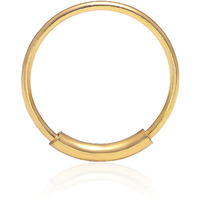 Abhooshan Gold Plated Single Nose Ring in 92.5 Sterling Silver