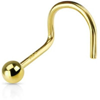 abhooshan 92.5 Sterling Silver Very Tiny Dot Size 1mm-4mm Ball Nose Pin For Pierced Nose with Wire for Helix Cartilage Lobe Tragus | With Certificate of Authenticity (3, Yellow Gold)