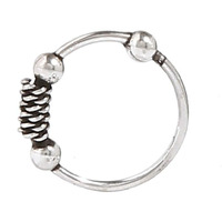 Abhooshan Designer Oxidized Nose Ring in 92.5 Silver for Women and Girls for Pierced Nose. Piercing is required