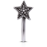 abhooshan 92.5 Sterling Silver Light Weighted Clip On Faux Nose Pin CZ Stones Nose Pin without Piercing for Girls and Women | With Certificate of Authenticity (Stylish Star)