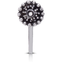 abhooshan 92.5 Sterling Silver Light Weighted Clip On Faux Nose Pin CZ Stones Nose Pin without Piercing for Girls and Women | With Certificate of Authenticity (Stylish Flower)