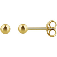 abhooshan 925 Sterling Silver & Gold Plated Piercing Ball Stud Earrings For Helix Cartilage Tragus Ear Lobe Multi Piercing|With Certificate For Unisex-Adult (14K Gold Plated Sterling Silver, 3Mm)