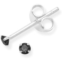 abhooshan 925 Sterling Silver Pair Of Very Tiny Small Round 2Mm Single Cubic Zircon (Cz) Stone Solitaire Stud Earrings For For Boys Man Women & Girls, Gift To Friend Sister Wife (Diameter :: 2Mm)
