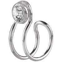 Abhooshan 92.5 Sterling Silver Light Weighted Clip On Nose Pin with Cubic Zirconia (CZ) Stones. Non Piercing Nose Pin for Girls and Women Wife Sister Friend (White Cubic Zirconia)