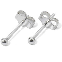 abhooshan 925 Sterling Silver & Gold Plated Unisex-Adult Piercing Ball Stud Earrings For Helix Cartilage Tragus Ear Lobe Multi Piercing | With Certificate Of Authenticity (Sterling Silver, 2Mm)