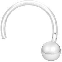 abhooshan 92.5 Sterling Silver Very Tiny Dot Size 1mm 2mm 3mm 4mm Ball Nose Pin For Pierced Nose with Wire for Girls Stylish Piercing for Helix Cartilage Lobe Tragus (2, Sterling Silver)