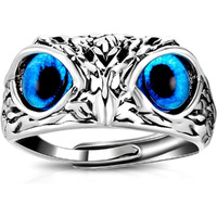 Fashion Frill Latest Mens Silver Ring For Boys Stainless Steel Captain Pirate Adjustable Silver Eagle Hat Pilot Skull Finger Ring For Men Boys Gift For Boyfriend Husband