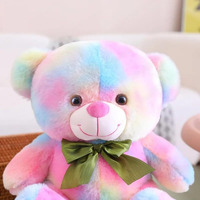 HUG n FEEL SOFT TOYS Rainbow Soft toy Lovable Huggable Cute Teddy Bear Plush toy Grandparents Best for Diwali, Baby Shower, Birthday, Raksha Bandhan, Housewarming (30cm multicolor)