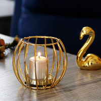 The Purple Tree Christmas Wire Tea Light Candle Holder (Pack of 1, Golden), Christmas Tealight Holder, Diwali Candle Holder, Diwali Decorations, Diwali dcor, Diwali Gifts
