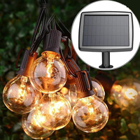 Homehop Solar Led G40 String Light for Home Garden Outdoor Balcony Terrace Wall Waterproof Rechargeable Decorative Hanging Lamp Diwali Decoration Item (16M,25 Leds)