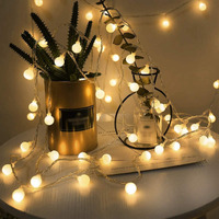 One94Store Milky Ball String Lights 14 Led (Plug-in) Decorative Lights for Diwali, Christmas, Party and Wedding Events (Warm White)(14 Led)(Plastic)