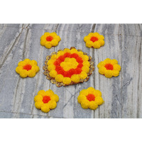 JH Gallery Handmade Artificial Flowers Rangoli Set Decoration Home Decor - Home and Pooja Room Decorative Floor Mats, Diwali Festive for Home Floor Decor