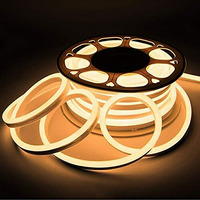 Khodiyar Online Store Water Proof IP65 LED Flexible Strip Neon Rope Light with Adapter for Diwali and Christmas Home and Office Decoration (Warm White or Yellow-03 Meter)
