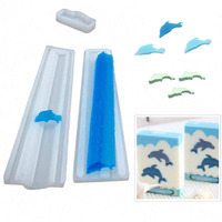 Dolphin Shaped Long Tube Silicone Mold Dolphin Column Chocolate Candy Mold Handmade Candle Mold Embed Soap Making Supplies