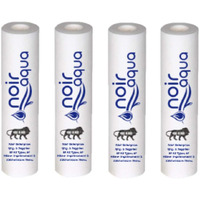 Noir Aqua - PP Spun Filter/Cartridge for All Types of RO Water purifiers (White, 10 Inch, 5 Micron) Pack of 4 | RO Water Purifier Cartridge, Water Filter Candle
