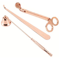 HASTHIP 3 in 1 Candle Accessory Set, Candle Wick Trimmer, Candle Snuffer, Candle Wick Dipper, Gift Packing,Essential Supplies for Scented Candle Lover (Gold)