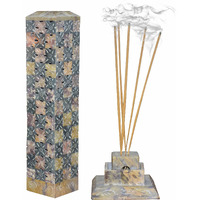 Pure Source India Soapstone Marble Hand Carved Incense Holder | Agarbatti Stand | Candle Burner | Tea Light Holder Big Size