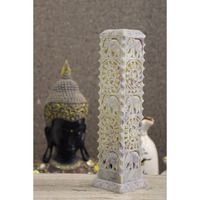 KC KULLICRAFT Marble Soapstone Incense Stick Holder Agarbatti Stand Tea Light Burner Candle Holder/Beautiful Elephant Carving for Home Decor.(Square)
