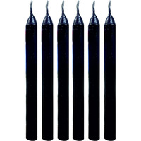 Phobis Spell Candles: Black Taper Candle, Household Candle (Pack of 15) (6 INCH)