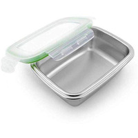 Femora Kitchen, Vegetable, Fruits, Sweets High Steel Rectangle Airtight Unbreakable Storage Container, Lunch Box with Airtight Lock Lid for Office, Storage, 550Ml