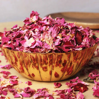 FreshoCartz Sun Dried Rose Petals | Edible Rose Leaves | Gulab Patti for for Skin Care/ Herbal Tea/ Toppings for Indian Sweets (900gm)