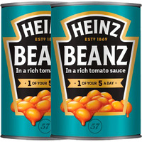Heinz Beanz Baked Beans in Rich Tomato Sauce (Pack of 2), 415g