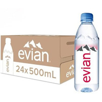 evian Natural Mineral Water, 500 ml X 24