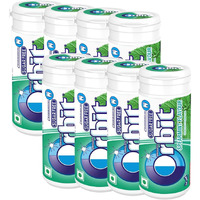 Orbit Spearmint Sugar Free Chewing Gum, Chewing Gums for Clean and Healthy Teeth, Pocket-Friendly & Easy to Carry Tube, Pack of 8, 22g