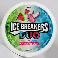 Ice Breakers Duo Fruit + Cool Sugar Free Mint, Watermelon, 2 X 42 Gram