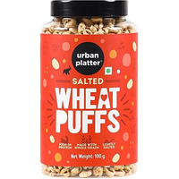 Urban Platter Salted Wheat Puff, 100g (Whole Grain, High in Protein, Lightly Salted, Oil Free, Kid Friendly)