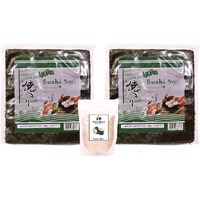FOOD LIBRARY THE MAGIC OF NATURE Combo Of Food Library Sushi Rice, 200 Gram + Yoka Nori Roasted Seaweed Sheets, 20 Sheets