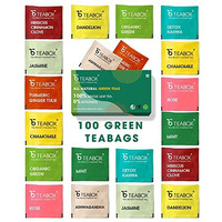 Teabox Darjeeling Green Tea Sampler Bags 100 Tea Bags (10pcs X 10 flavors) | 100% Natural | 0% Bitterness | Immunity Boosting Sampler Pack | From The Himalayas