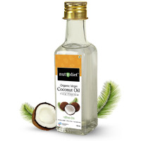 nutndiet Extra Virgin Coconut Oil Cold Pressed, Pure Organic Coconut Oil For Baby Massage, Hair Care, Skin Care And Cooking, Glass Bottle 100ml
