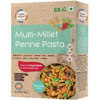 Organic Wisdom-Back to Roots Multi-millet Penne Pasta | Protein rich pasta with 9 super grains | No Maida, Not Fried, No MSG|Sun Dried| 180 gm(pack of 1)