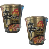 Nongshim Shin Ramyun Cup Spicy Chicken 68gmX2Pcs (imported) (Pack of 2)