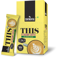 Continental THIS Creamy Coffee 160g | 2in1 Instant Premix Coffee Powder | 10 Sachets | Just Add Hot Water - Caf Like Coffee
