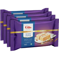 Gits Soan Papdi, Ready to Eat Indian Dessert, 1000g (Pack of 4, 250g Each)
