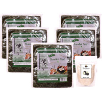 Combo of food library Sushi Rice, 200 g + Yoka Sushi Nori Roasted Seaweed Sheets, 50 sheets