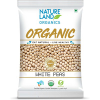 Natureland Organics White Peas 500 Gm - Organic Peas