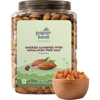 Paper Boat Premium Smoked and Roasted Almonds Himalayan Pink Salt, Healthy Snack - Salted Badam, Reusable Jar 1Kg
