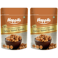 Happilo Premium 100% Natural Deluxe Kashmiri Walnut Kernels 400g | Fresh & Unsalted Akhrot Giri | Quick Dry Fruit for Snacking | Rich in Antioxidant & Iron