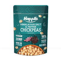 Happilo Premium Super Snack Himalayan Salt & Pepper Chickpeas 110g, Crunchy and Delicious, Super Healthy