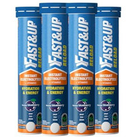 Fast&Up Reload (20 Litres) Low Sugar energy drink for Instant Hydration - 80 Effervescent Tablets with all 5 Essential Electrolytes + Added Vitamins - Certified Electrolytes Drink - Blueberry flavour