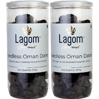 Lagom Gourmet Seedless Omani Dates 1 kg | All Natural | No Preservatives | No Added Sugar | Gluten Free | Vegan | Plant Based | Non GMO | Dates Dry Fruits | Khajur | Khajoor | Khejur